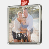 家族の書道写真 メタルオーナメント (左)