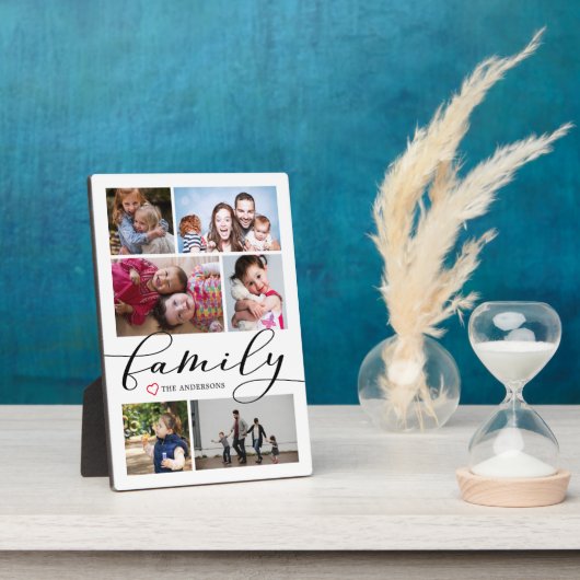 家族の書道台本フォトコラージュ フォトプラーク (側面)