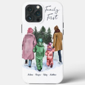 家族の最初の水の色の家族4と名前 Case-Mate iPhoneケース (裏面)