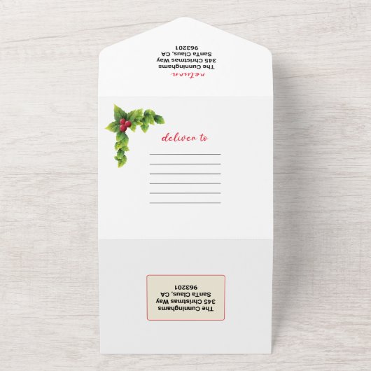 家族の最新情報🎄✨クリスマスフォト オールインワン招待状 (外側)