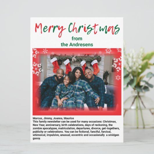 家族の最新情報🎄✨クリスマスフォト シーズンカード (スタンド正面)