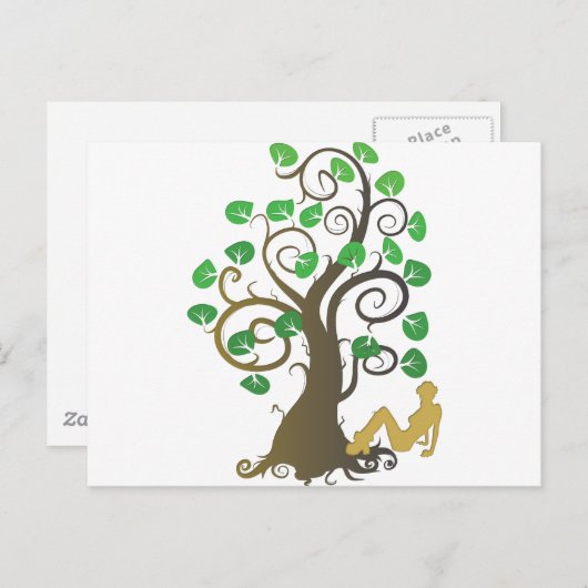 家族の木から落ちた ポストカード (正面/裏面)