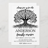 家族の木が家族を集める懇親会 招待状 (正面/裏面)