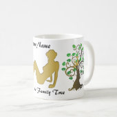 家族の木に閉じ込められる コーヒーマグカップ (正面右)