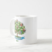 家族の木の写真の名前おばあちゃんナナコーヒーギフト コーヒーマグカップ (正面左)