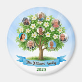 家族の木の写真の愛の集め記念ギフト マグネット (正面)
