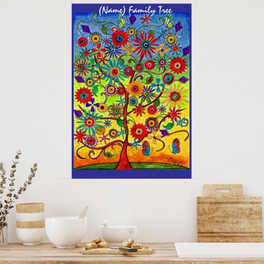 家族の木 – ポスタカスタマイズー ポスター (キッチン)