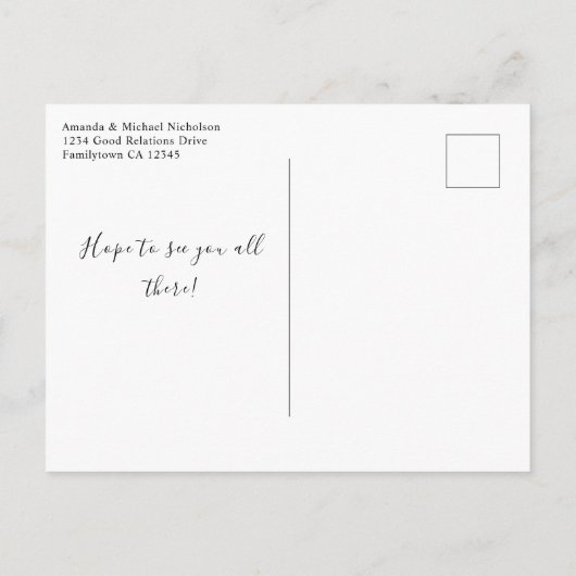 家族の木 家族再会 保存日付のお知らせ 案内ポストカード (裏面)