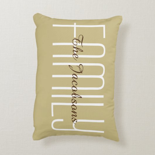 家族の枕神聖で完全なハートを個人化して下さい アクセントクッション (裏面(縦))