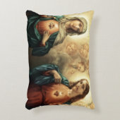 家族の枕神聖で完全なハートを個人化して下さい アクセントクッション (正面(垂直))