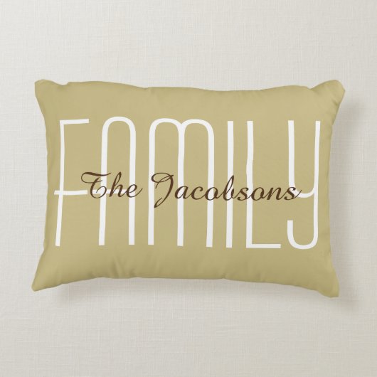 家族の枕神聖で完全なハートを個人化して下さい アクセントクッション (裏面)