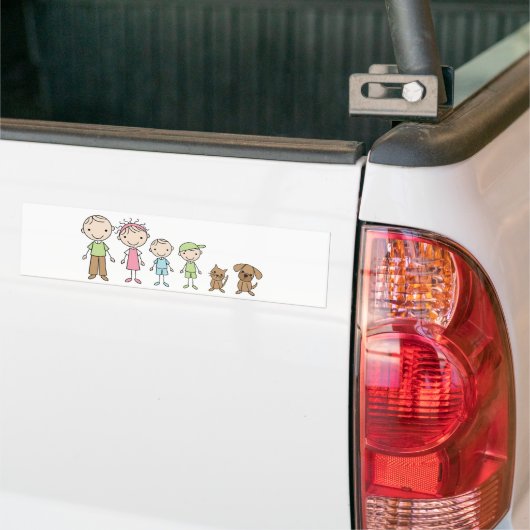 家族の棒はバンパーステッカーを計算します バンパーステッカー (トラック上)