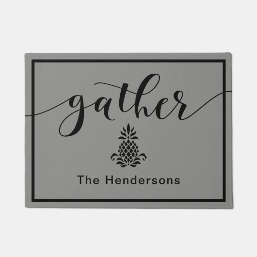 家族の歓迎を集パーソナライズされためる ドアマット (正面)