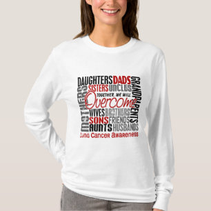 家族の正方形の肺癌 Tシャツ