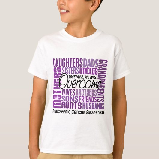 家族の正方形の膵臓癌 Tシャツ (正面)
