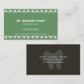 家族の歯科医の名刺-幸せな歯 名刺 (正面/裏面)