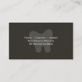 家族の歯科医の名刺-幸せな歯 名刺 (裏面)