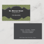 家族の歯科医の名刺-幸せな歯 名刺 (正面/裏面)