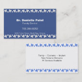 家族の歯科医の名刺-幸せな歯 名刺 (正面/裏面)