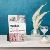 家族の母ハート4写真記念プラーク フォトプラーク (側面)