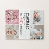 家族の母親の定義ハート4写真 ジグソーパズル (横)