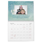家族の水の色のフローラパーソナライズされた写真 カレンダー (1月 2026)