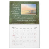 家族の水の色のフローラパーソナライズされた写真 カレンダー (3月 2026)