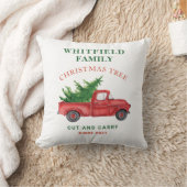 家族の水の色レッドトラッククリスマスホリデー クッション (ブランケット)