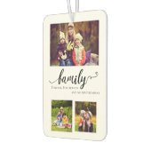 家族の永遠の書道むつり写真コラージュ カーエアーフレッシュナー (左)