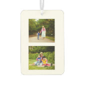 家族の永遠の書道むつり写真コラージュ カーエアーフレッシュナー (裏面)