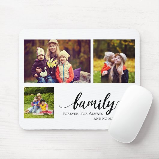 家族の永遠3フォトコラージュ甘い引用文ママの子供 マウスパッド (マウス)
