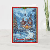 家族の池のクリスマス カード (正面)