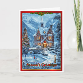 家族の池のクリスマス カード