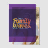 家族の波 ベラム紙招待状 (オフセット (カップル))
