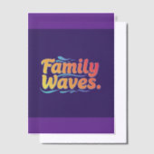家族の波 ベラム紙招待状 (オフセット)
