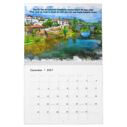 家族の注釈 カレンダー (12月 2027)