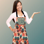 家族の熱帯のハートのママ エプロン