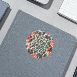 家族の熱帯のハートのママ ラウンドシール