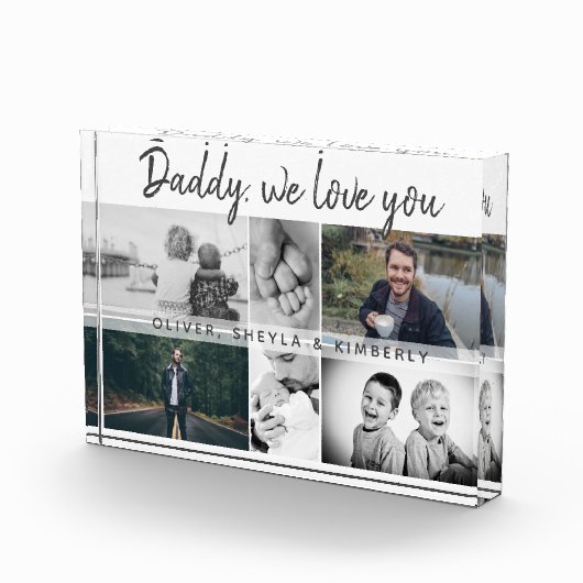 家族の父と子供たち 家族の父 コラージュ フォトブロック (右)