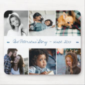 家族の物語6フォトコラージュモダンカスタム文字 マウスパッド (正面)