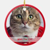 家族の猫からのメリークリスマス セラミックオーナメント (裏面)