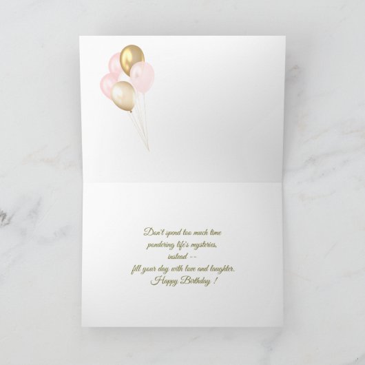 家族の猫がケーキを焼き上げる シーズンカード (内部)