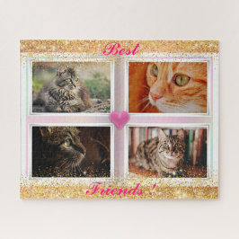 家族の猫の人気がある贈り物 ジグソーパズル