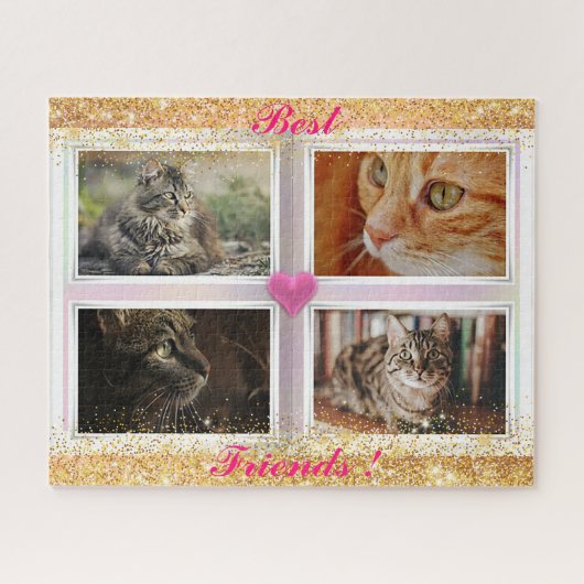 家族の猫の人気がある贈り物 ジグソーパズル (横)