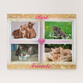 家族の猫の人気がある贈り物 ジグソーパズル