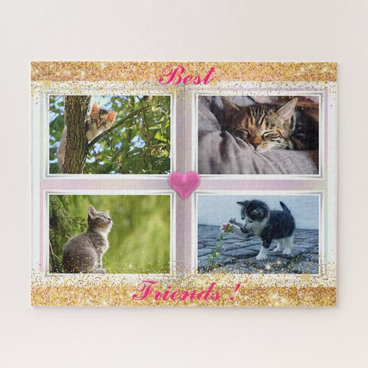 家族の猫の人気がある贈り物 ジグソーパズル (横)