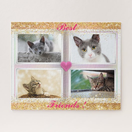 家族の猫の人気がある贈り物 ジグソーパズル (横)