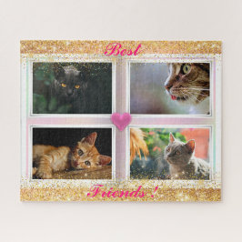 家族の猫の人気がある贈り物 ジグソーパズル