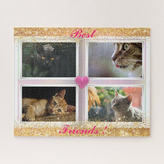家族の猫の人気がある贈り物 ジグソーパズル (横)