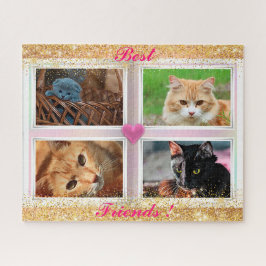 家族の猫の人気がある贈り物 ジグソーパズル